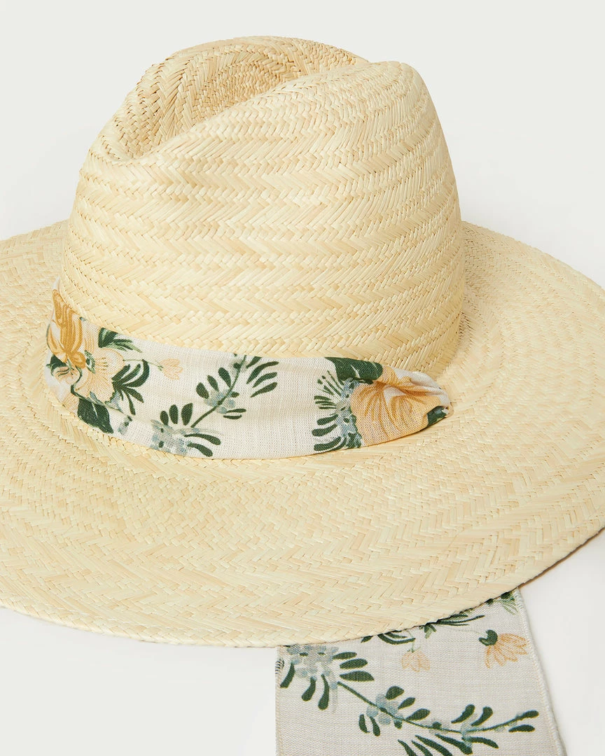 Loeffler Randall New Arrivals Kinsey Natural/Nova Floral Hat