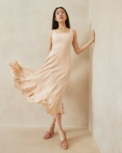 Loeffler Randall New Arrivals Kit Blush Sleeveless Dress