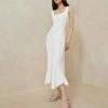 Loeffler Randall Kit Cream Sleeveless Dress