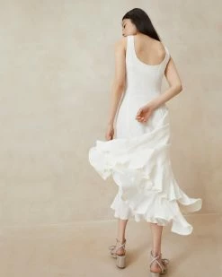 Loeffler Randall Kit Cream Sleeveless Dress