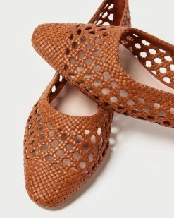 Loeffler Randall Landry Timber Brown Woven Flat New Arrivals