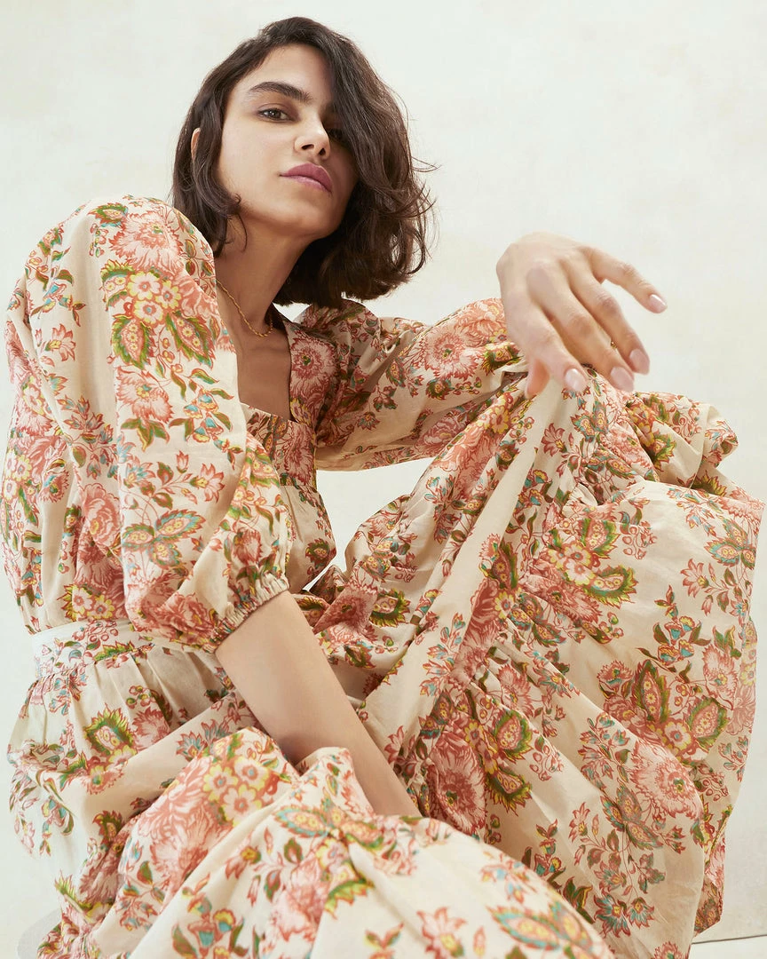 Loeffler Randall New Arrivals Laramie Multi Floral Tiered Skirt