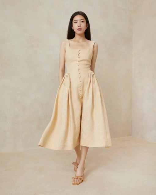 Loeffler Randall New Arrivals Laurie Sand Drop Waist Dress