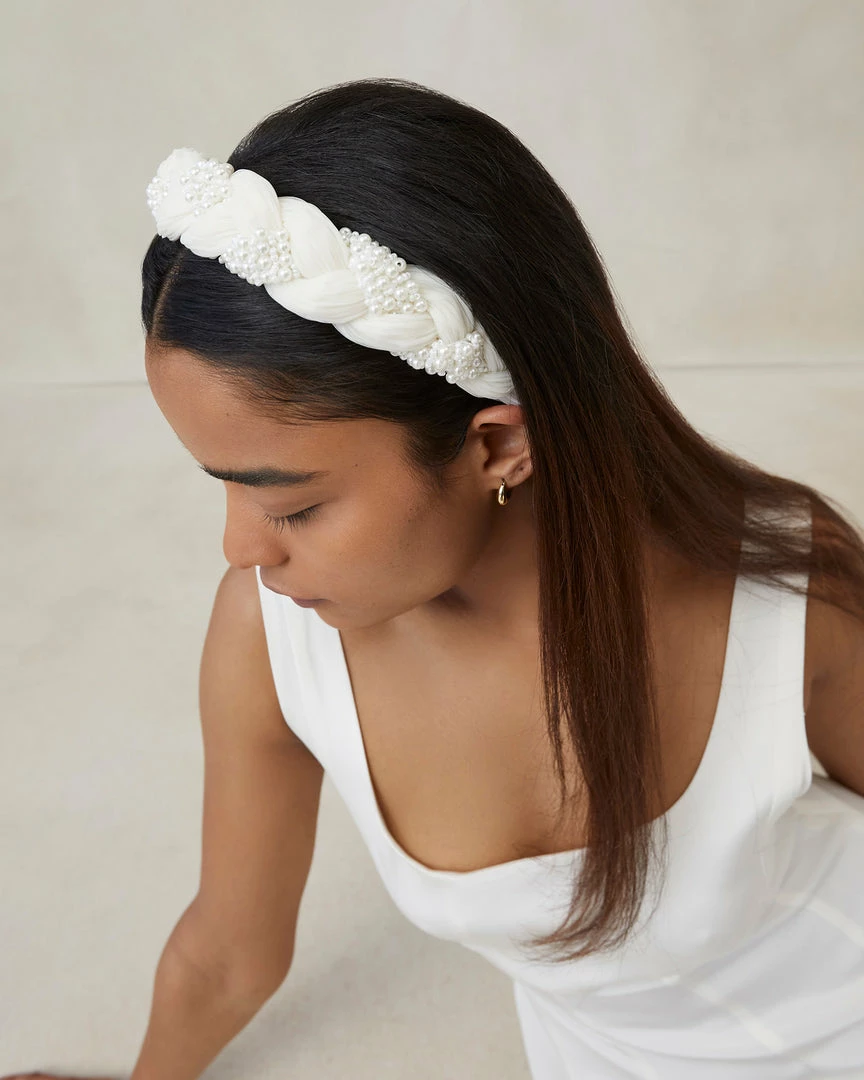 Loeffler Randall New Arrivals Leon Pearl Braided Headband