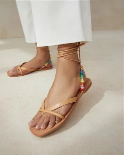 Loeffler Randall New Arrivals Lilla Honey/Multi Wrap Sandal