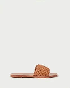 Loeffler Randall Lorainne Cognac Woven Leather Sandal