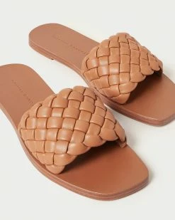 Loeffler Randall Lorainne Cognac Woven Leather Sandal