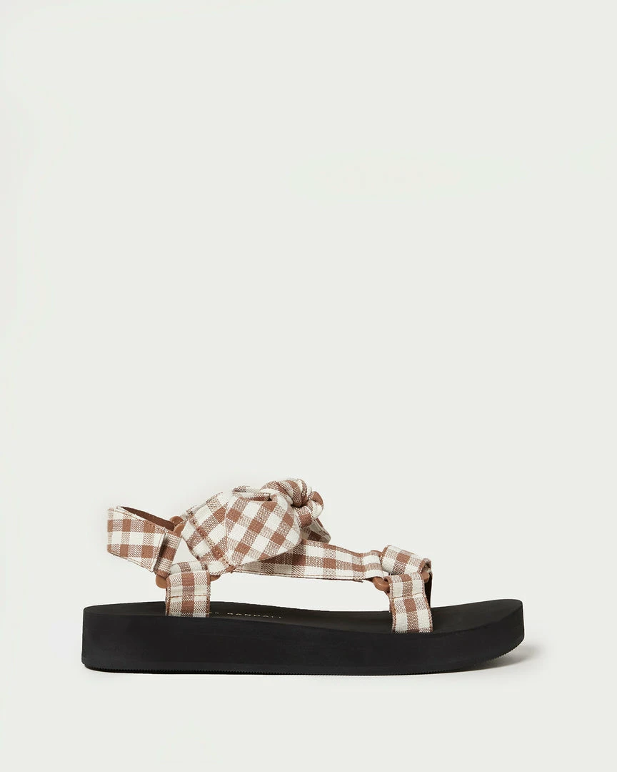 Loeffler Randall Maisie Brown Gingham Sport Sandal