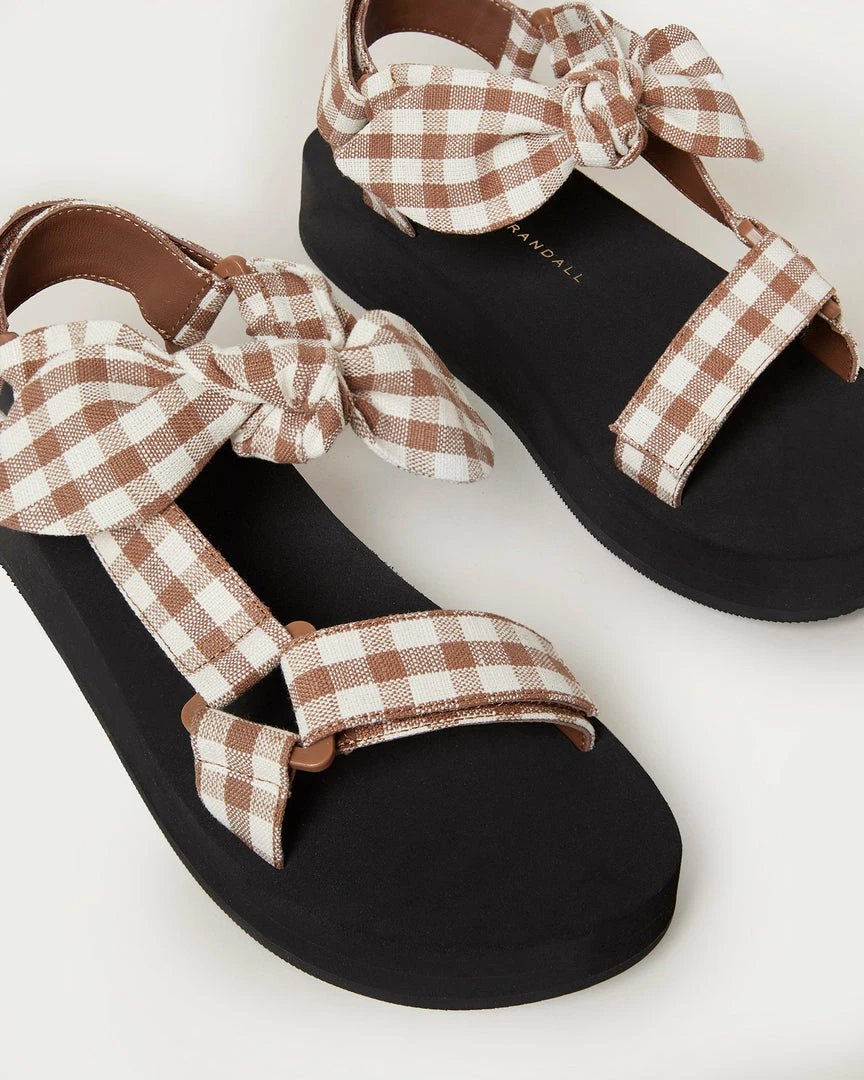 Loeffler Randall Maisie Brown Gingham Sport Sandal