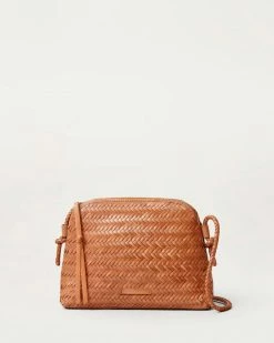 Loeffler Randall Mallory Timber Brown Woven Crossbody