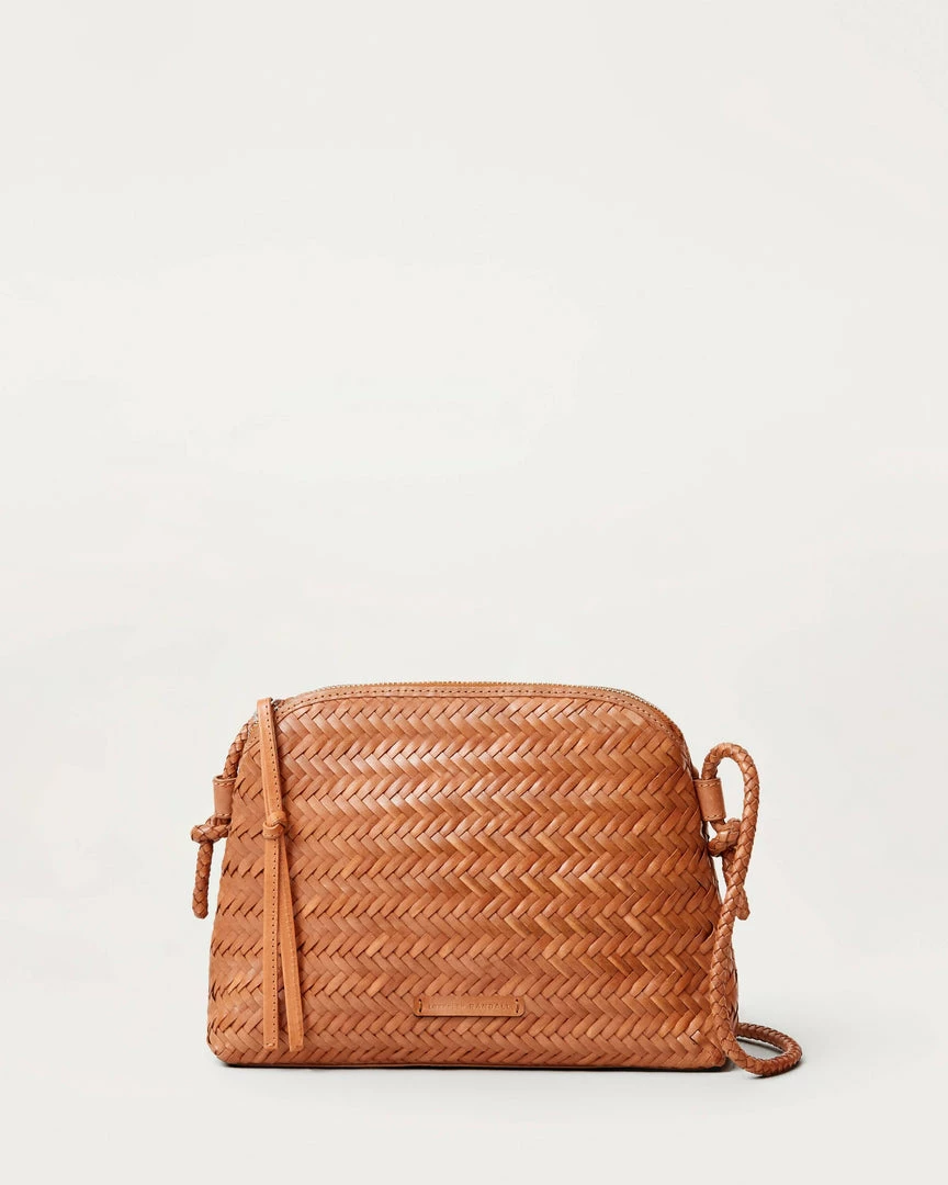 Loeffler Randall Mallory Timber Brown Woven Crossbody