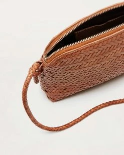 Loeffler Randall Mallory Timber Brown Woven Crossbody