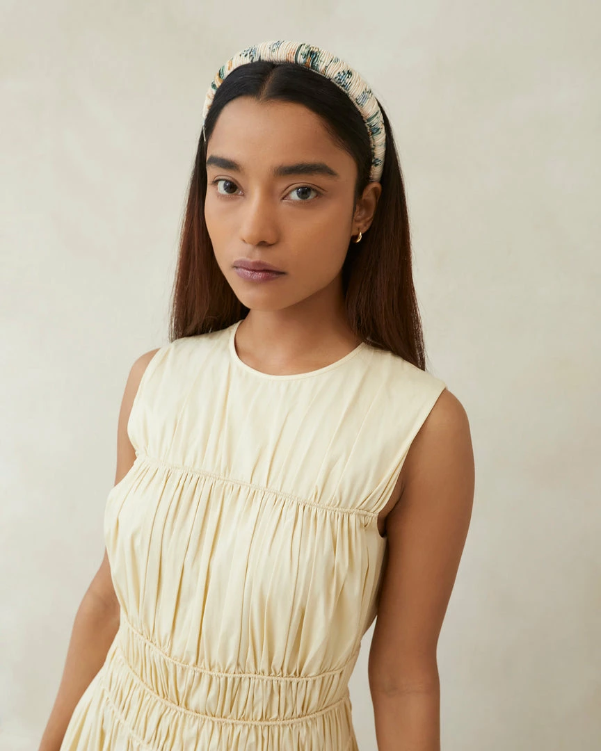 Loeffler Randall Pleats Marina Nova Floral Puffy Headband