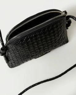 Loeffler Randall Marybeth Black Mini Woven Crossbody