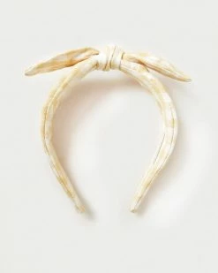 Loeffler Randall New Arrivals Meadow Hay Gingham Bow Headband