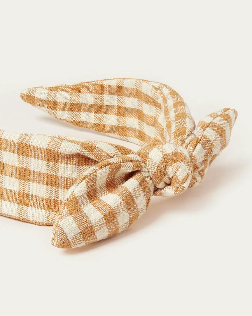 Loeffler Randall Meadow Amber Gingham Bow Headband Sale