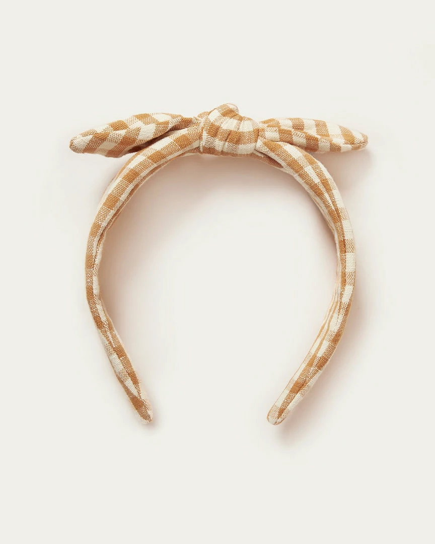 Loeffler Randall Meadow Amber Gingham Bow Headband Sale