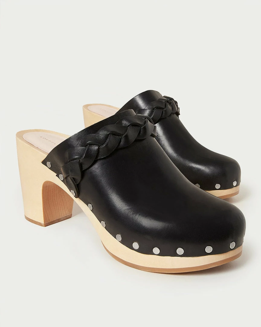 Loeffler Randall New Arrivals Merrill Black Heeled Braid Clog