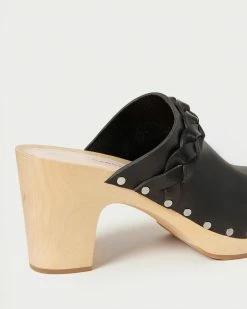 Loeffler Randall New Arrivals Merrill Black Heeled Braid Clog