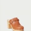 Loeffler Randall New Arrivals Merrill Cognac Heeled Braid Clog