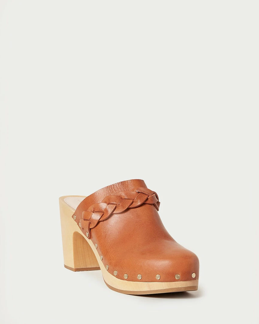 Loeffler Randall New Arrivals Merrill Cognac Heeled Braid Clog