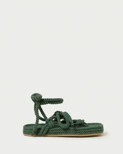 Loeffler Randall New Arrivals Moriah Dark Green Rope Sandal