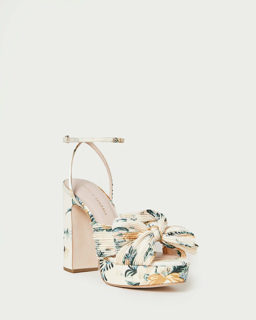 Loeffler Randall Natalia Nova Floral Platform Bow Heel