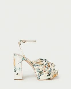Loeffler Randall Natalia Nova Floral Platform Bow Heel