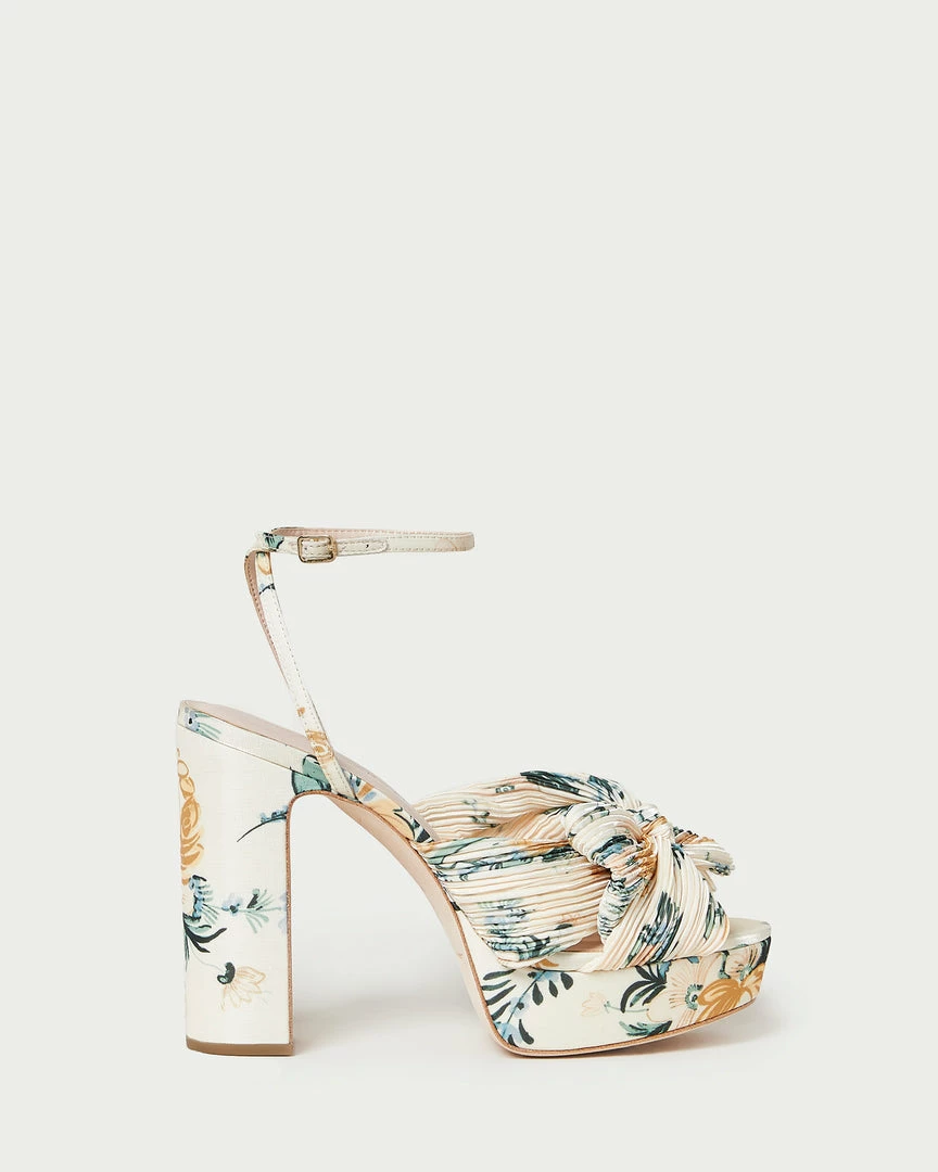 Loeffler Randall Natalia Nova Floral Platform Bow Heel