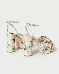 Loeffler Randall Natalia Nova Floral Platform Bow Heel