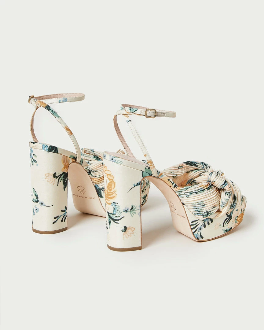 Loeffler Randall Natalia Nova Floral Platform Bow Heel