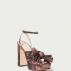 Loeffler Randall Pleats Natalia Floral Platform Bow Heel