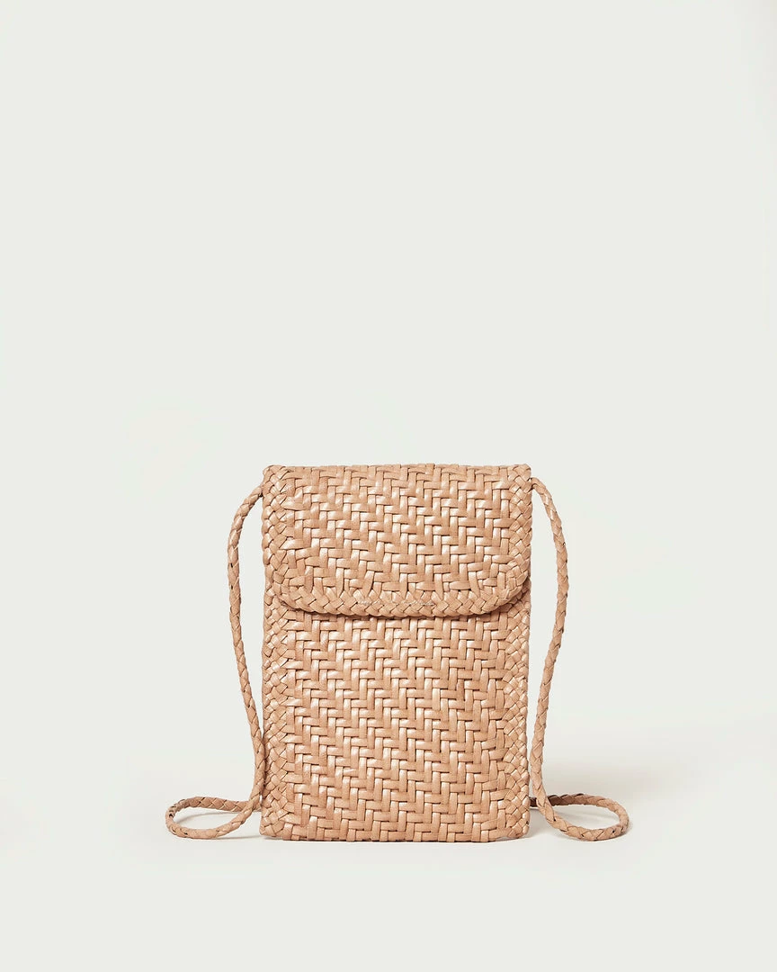 Loeffler Randall Nora Natural Woven Phone Crossbody