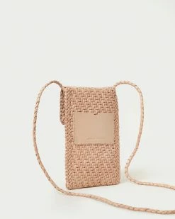 Loeffler Randall Nora Natural Woven Phone Crossbody