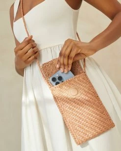 Loeffler Randall Nora Natural Woven Phone Crossbody