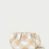Loeffler Randall New Arrivals Nyla Tan/Cream Woven Clutch