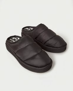 Loeffler Randall Otto Black Puffer Slipper