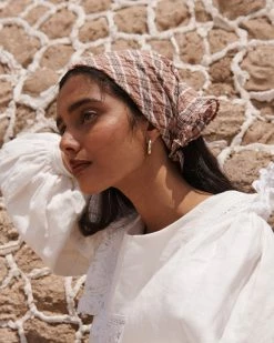 Loeffler Randall Palmer Plaid Ruffle Edge Bandana New Arrivals