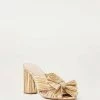Loeffler Randall Penny Gold Pleated Bow Heel
