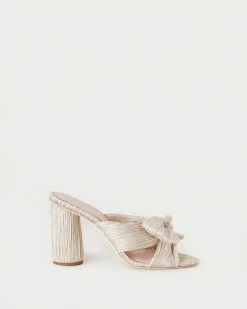 Loeffler Randall Penny Platinum Pleated Bow Heel