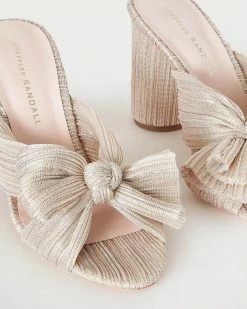 Loeffler Randall Penny Platinum Pleated Bow Heel