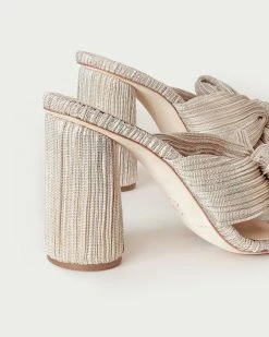 Loeffler Randall Penny Platinum Pleated Bow Heel