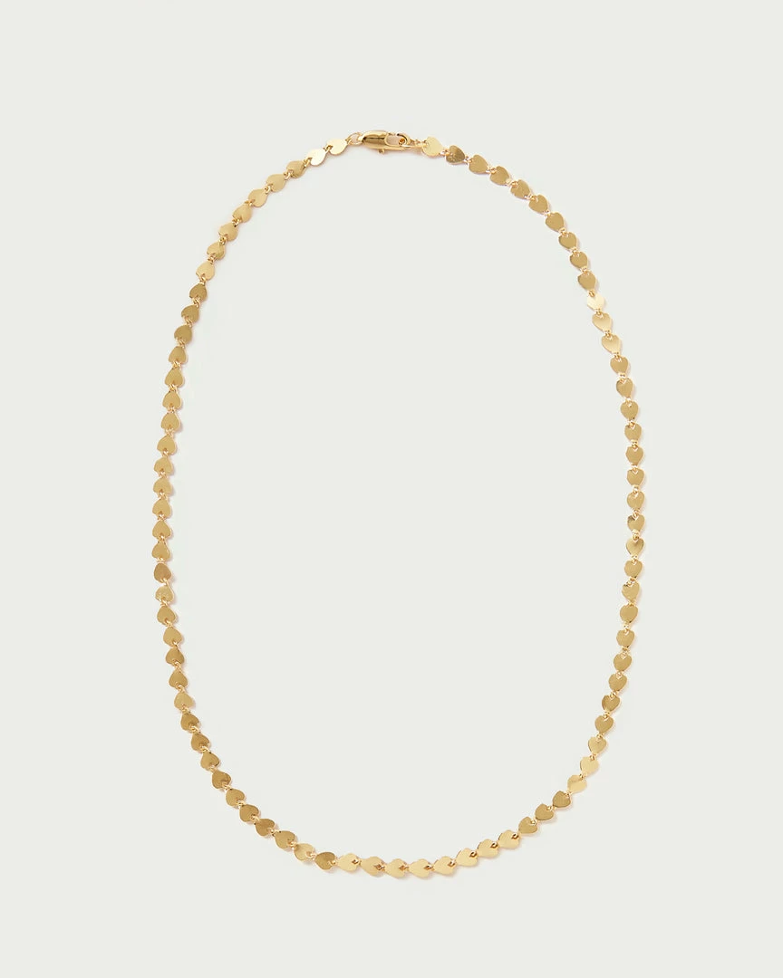 Loeffler Randall Percy Gold Heart Link Necklace