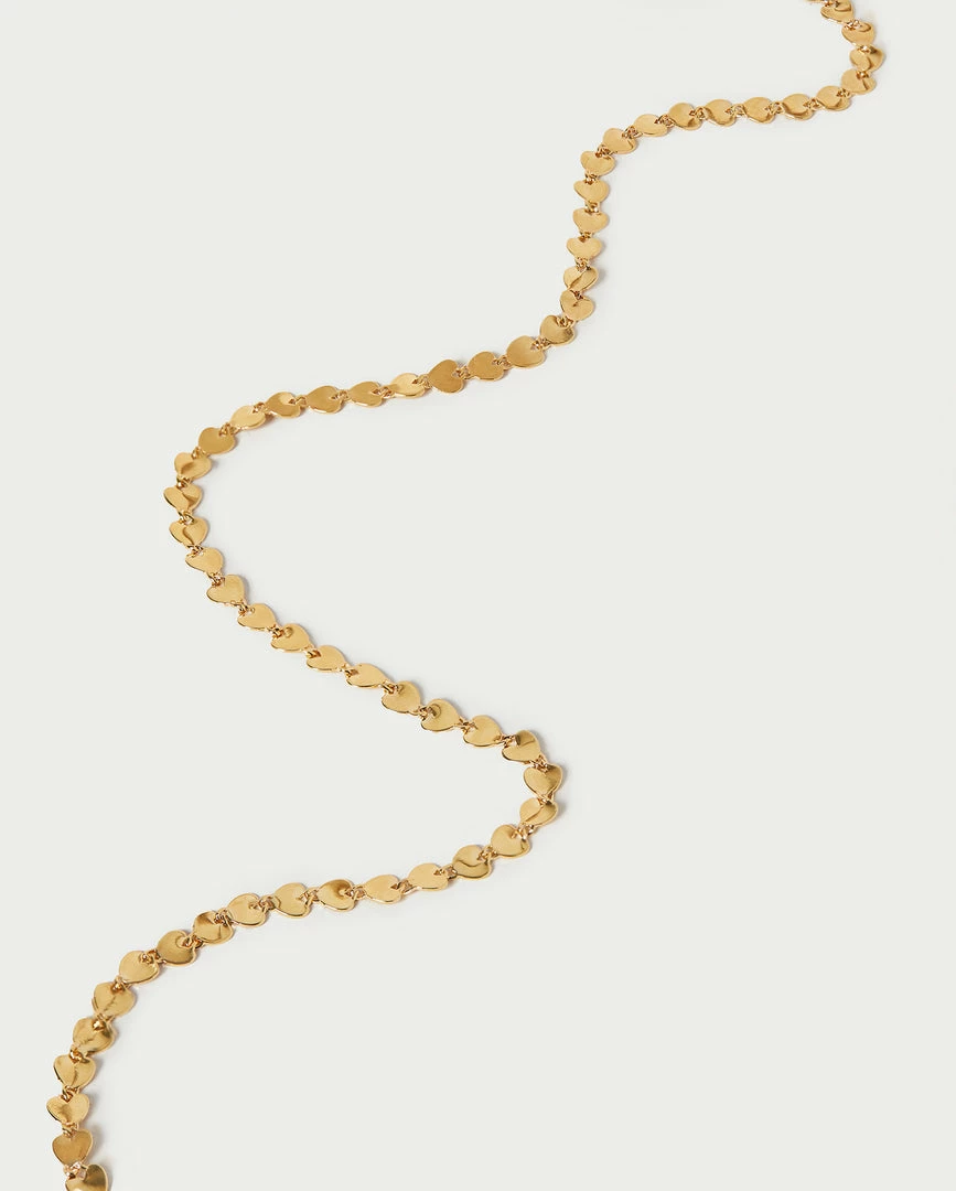 Loeffler Randall Percy Gold Heart Link Necklace