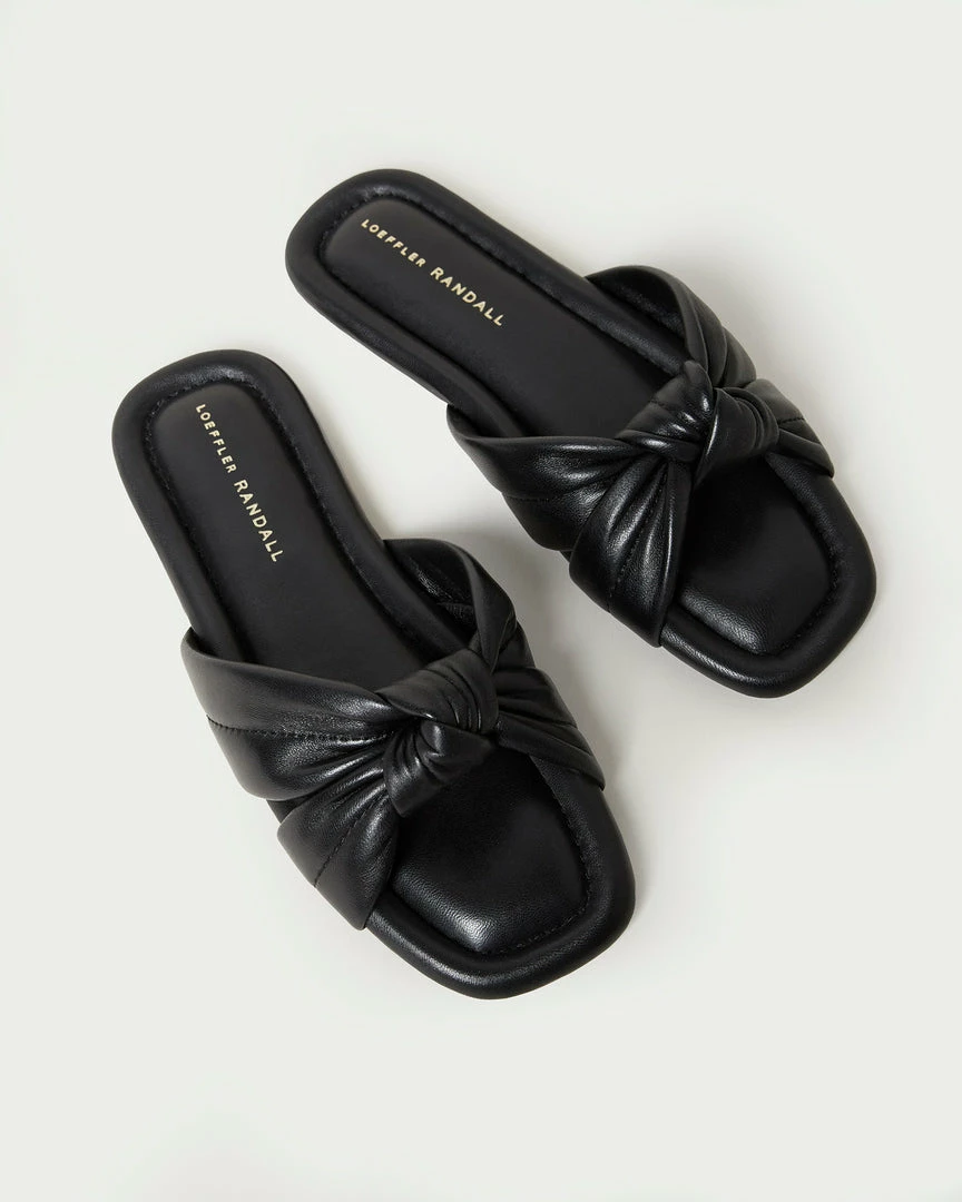Loeffler Randall New Arrivals Polly Black Puffy Knot Sandal