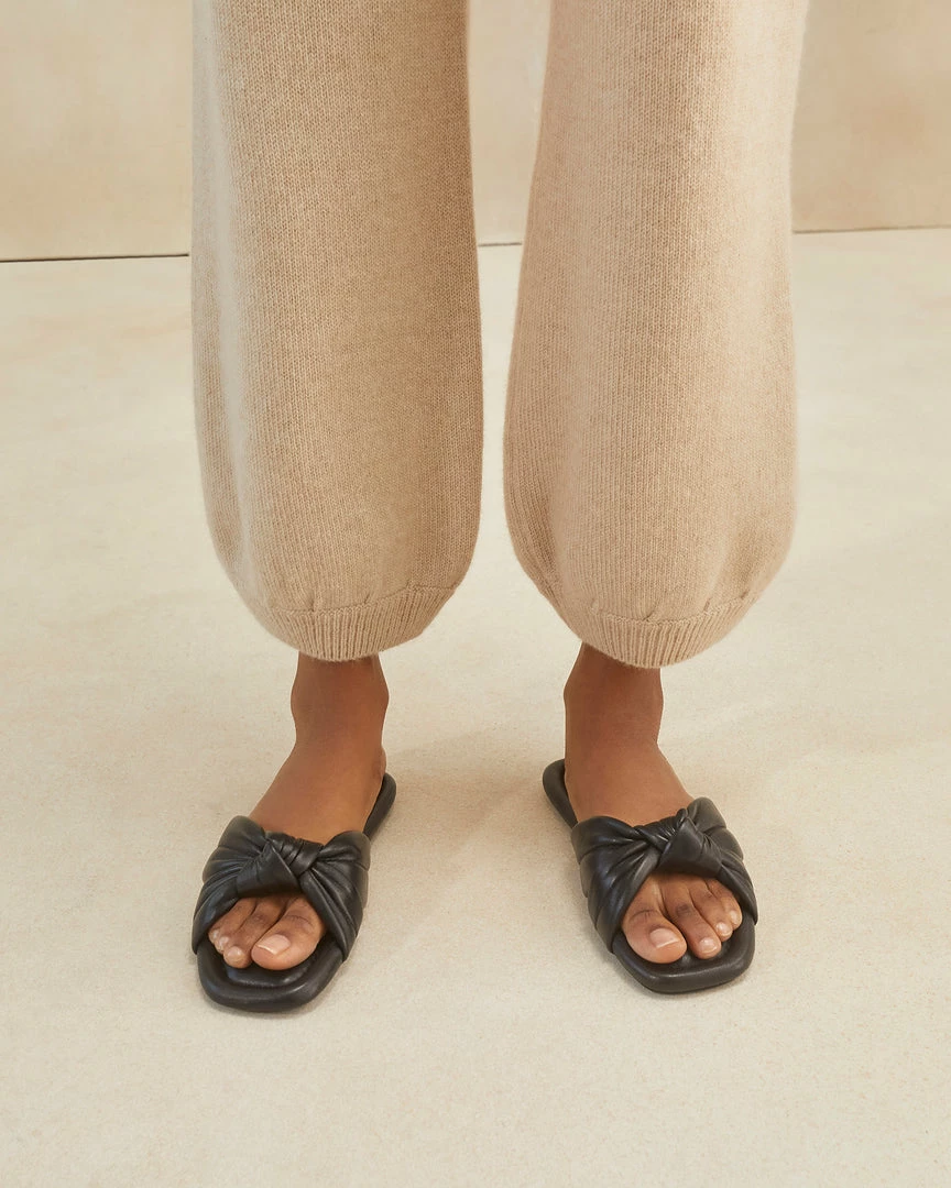 Loeffler Randall New Arrivals Polly Black Puffy Knot Sandal