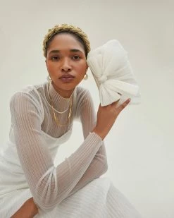 Loeffler Randall Rayne Pearl Bow Clutch