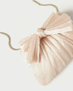 Loeffler Randall Pleats Rayne Almond Bow Clutch