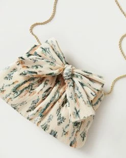 Loeffler Randall Rayne Nova Floral Bow Clutch Pleats