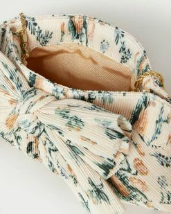 Loeffler Randall Rayne Nova Floral Bow Clutch Pleats